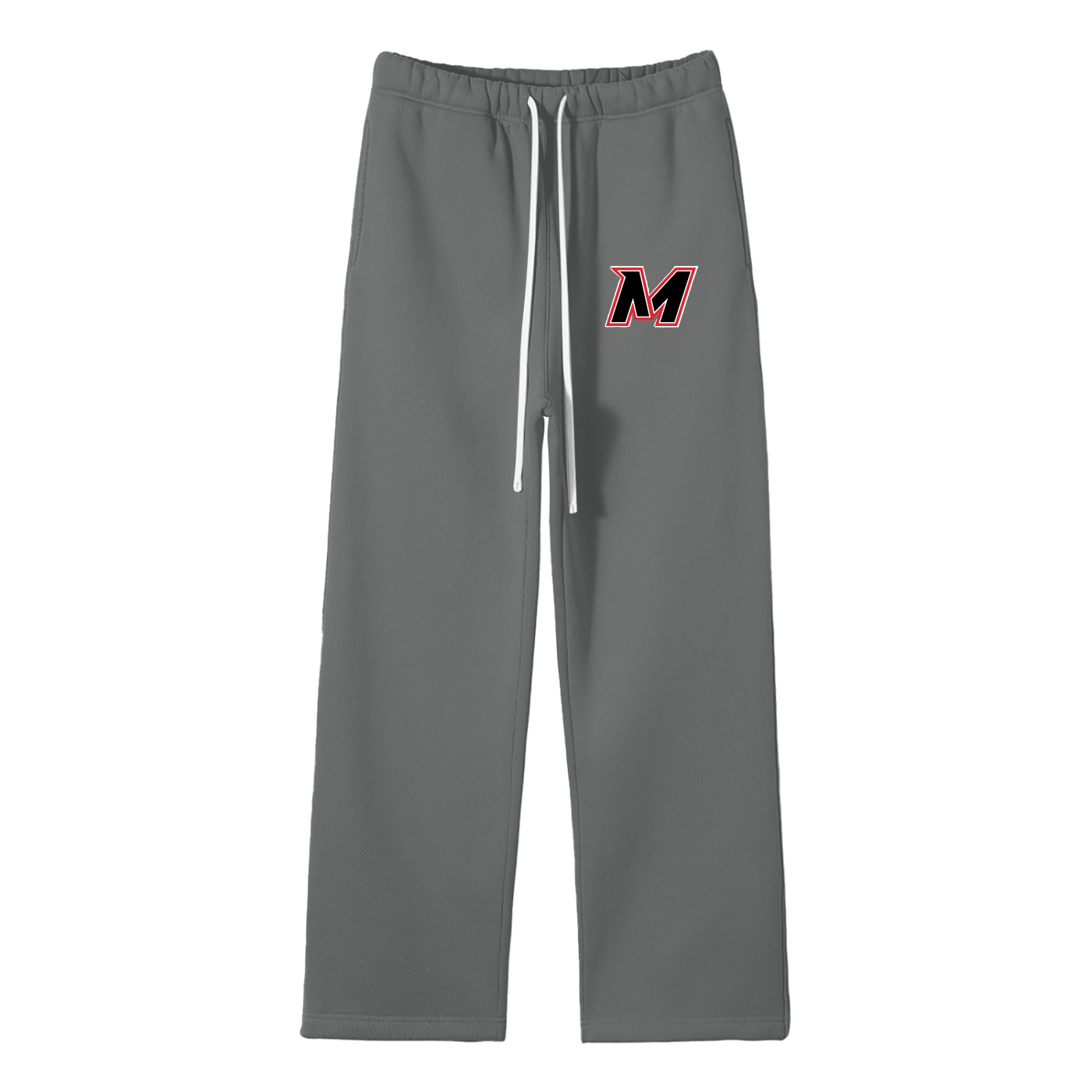 Unisex Solid Color Fleece Straight Leg Pants