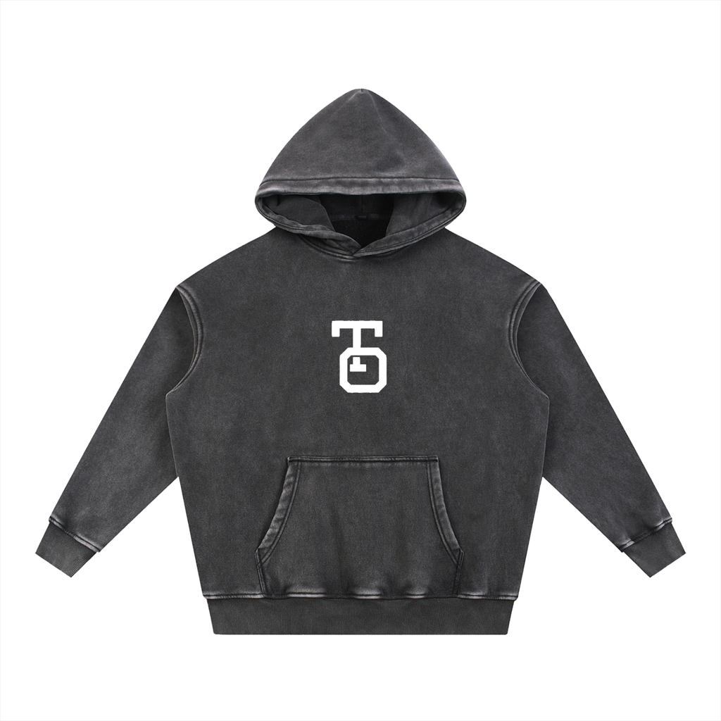 TO Snow Wash Fleece Oversize Hoodie