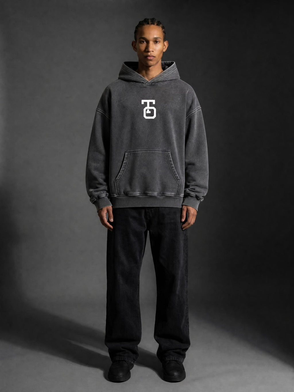 TO Snow Wash Fleece Oversize Hoodie